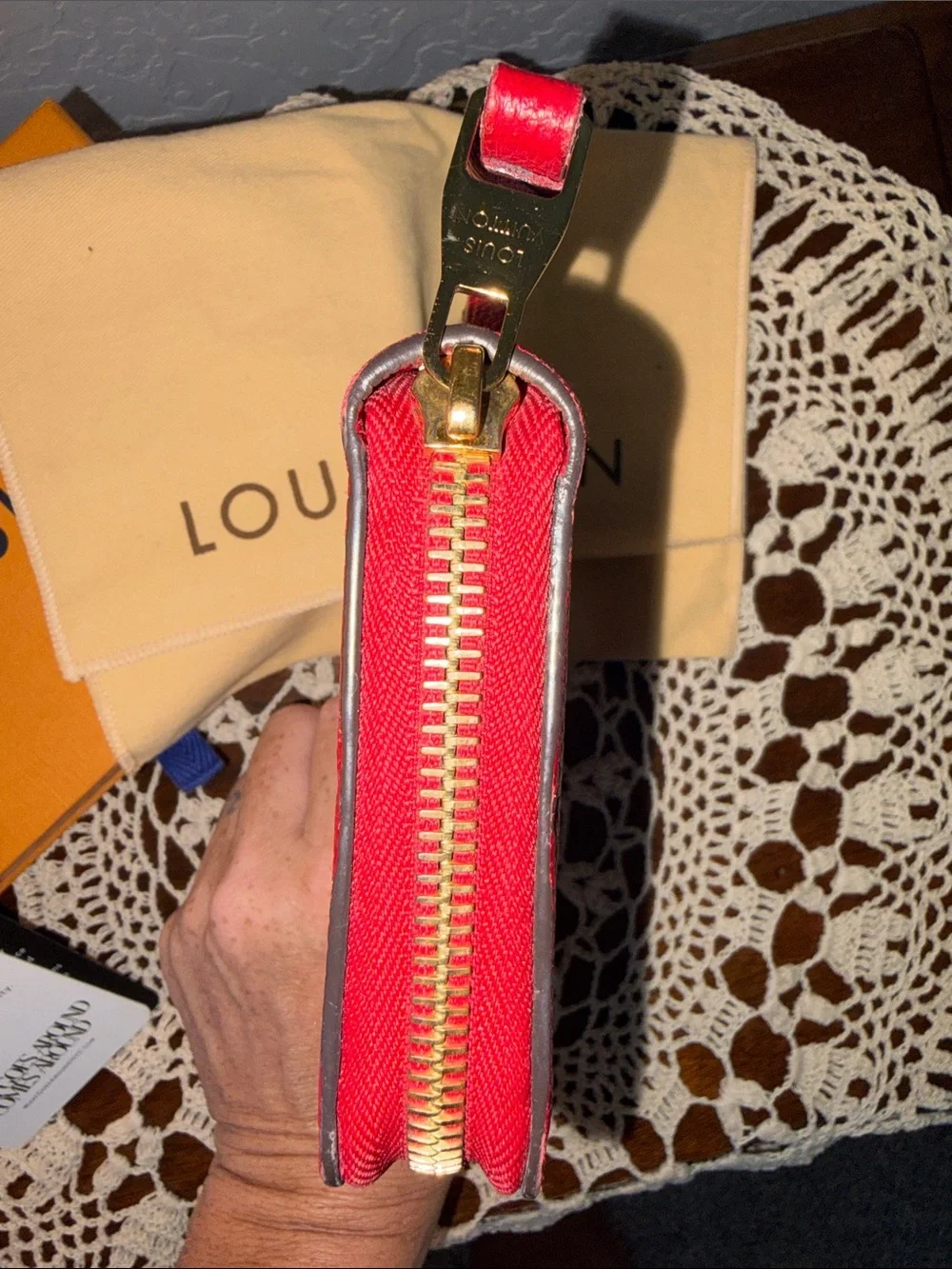 Louis Vuitton Red Zip Wallet 2020